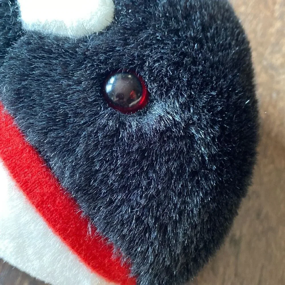 Vintage Sea World 1992 Shamu Orca killer whale plush stuffed animal 15 inch blac
